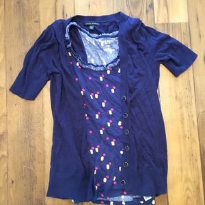 EUC Banana Republic Navy short sleeve cardigan